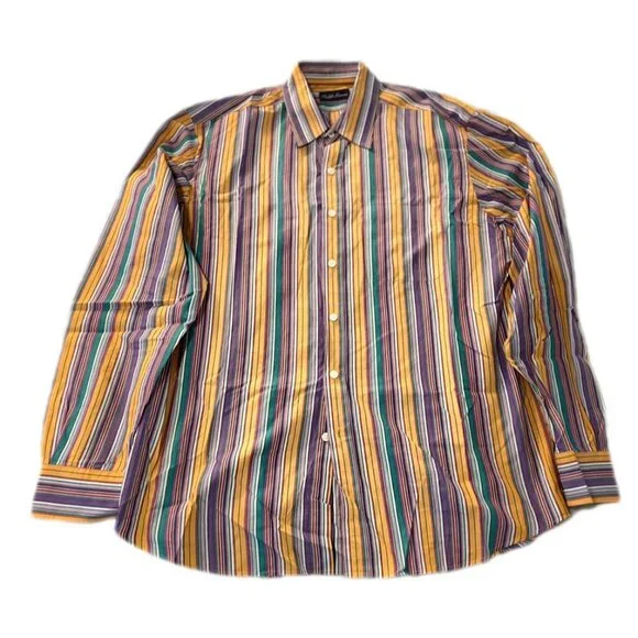 RALPH LAUREN PURPLE LABEL Shirt (L, Orange, Cotton) - Picture 1 of 6